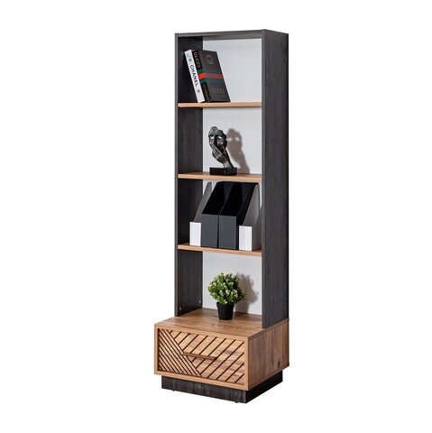 Corp biblioteca, Hanah Home, Antik, 50x172x46 cm, PAL, Antracit/Maro