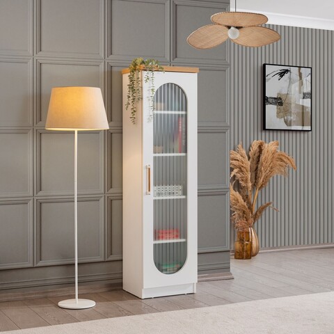 Corp biblioteca, Hanah Home, Vita, 47x171x38 cm, PAL, Alb