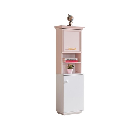 Corp biblioteca, Hanah Home, Rosa, 53x167x30 cm, PAL, Roz/Alb