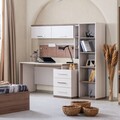 Birou, Hanah Home, Milano, 100x88x57 cm, PAL, Crem/Maro