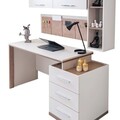 Birou, Hanah Home, Milano, 100x88x57 cm, PAL, Crem/Maro