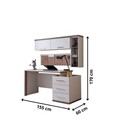 Birou, Hanah Home, Milano, 100x88x57 cm, PAL, Crem/Maro