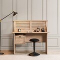 Birou, Hanah Home, Polo, 137x125x60 cm, PAL, Maro