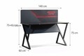 Birou, Hanah Home, Gaming Zone, 140x120x60 cm, PAL, Antracit