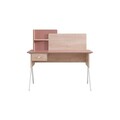 Birou, Hanah Home, Rosetta, 130x120x60 cm, PAL, Maro / Roz