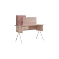 Birou, Hanah Home, Rosetta, 130x120x60 cm, PAL, Maro / Roz