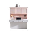 Birou, Hanah Home, Rosa, 138x167x60 cm, PAL, Roz/Alb