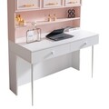 Birou, Hanah Home, Rosa, 138x167x60 cm, PAL, Roz/Alb