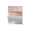 Birou, Hanah Home, Rosa, 138x167x60 cm, PAL, Roz/Alb