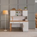 Birou, Hanah Home, Vita Bohem, 132x159x60 cm, PAL, Alb