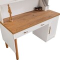 Birou, Hanah Home, Vita Bohem, 132x159x60 cm, PAL, Alb