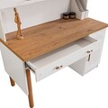 Birou, Hanah Home, Vita Bohem, 132x159x60 cm, PAL, Alb