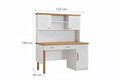 Birou, Hanah Home, Vita Bohem, 132x159x60 cm, PAL, Alb