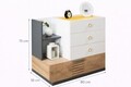 Dulap, Hanah Home, Relax, 80x75x45 cm, PAL, Alb / Antracit / Galben / Maro