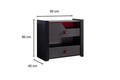 Dulap, Hanah Home, Gaming Zone, 90x80x45 cm, PAL, Antracit