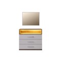 Dulap, Hanah Home, Milano, 85x140x45 cm, PAL, Alb/Maro