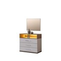 Dulap, Hanah Home, Milano, 85x140x45 cm, PAL, Alb/Maro