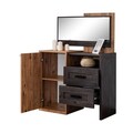 Dulap, Hanah Home, Antik, 94x132x94 cm, PAL, Antracit/Maro