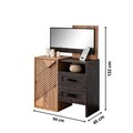 Dulap, Hanah Home, Antik, 94x132x94 cm, PAL, Antracit/Maro