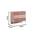 Dulap, Hanah Home, Rosetta, 89x79x42 cm, PAL, Maro / Roz