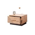 Noptiera, Hanah Home, Antik, 55x36x45 cm, PAL, Antracit/Maro