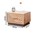 Noptiera, Hanah Home, Antik, 55x36x45 cm, PAL, Antracit/Maro