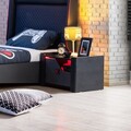 Noptiera, Hanah Home, Gaming Zone, 60x40x45 cm, PAL, Antracit
