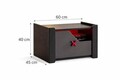 Noptiera, Hanah Home, Gaming Zone, 60x40x45 cm, PAL, Antracit