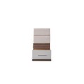 Noptiera, Hanah Home, Milano, 55x95x60 cm, PAL, Alb/Maro
