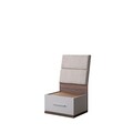 Noptiera, Hanah Home, Milano, 55x95x60 cm, PAL, Alb/Maro