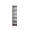 Dulap pentru haine, Hanah Home, Milano 1, 45x200x60 cm, PAL, Alb/Maro
