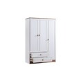 Dulap pentru haine, Hanah Home, Beta 3, 118x182x50 cm, PAL, Maro/Alb