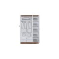 Dulap pentru haine, Hanah Home, Beta 3, 118x182x50 cm, PAL, Maro/Alb