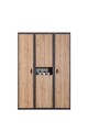Dulap pentru haine, Hanah Home, Aktif, 132x195x53 cm, PAL, Antracit/Maro