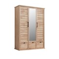 Dulap pentru haine, Hanah Home, Polo 3, 138x197x56 cm, PAL, Maro
