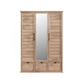 Dulap pentru haine, Hanah Home, Polo 3, 138x197x56 cm, PAL, Maro