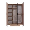Dulap pentru haine, Hanah Home, Rosetta, 134x200x60 cm, PAL, Maro / Roz