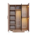 Dulap pentru haine, Hanah Home, Rosetta, 134x200x60 cm, PAL, Maro / Roz