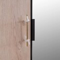 Dulap pentru haine, Hanah Home, Rosetta, 134x200x60 cm, PAL, Maro / Roz