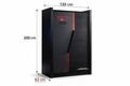 Dulap pentru haine, Hanah Home, Gaming Zone 2, 130x200x62 cm, PAL, Antracit