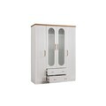 Dulap pentru haine, Hanah Home, Vita Bohem, 152x200x60 cm, PAL, Alb