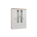 Dulap pentru haine, Hanah Home, Vita Bohem, 152x200x60 cm, PAL, Alb