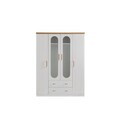 Dulap pentru haine, Hanah Home, Vita Bohem, 152x200x60 cm, PAL, Alb