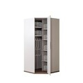 Dulap pentru haine, Hanah Home, Milano, 95x200x95 cm, PAL, Alb/Maro