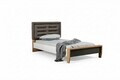 Pat de o persoană, Hanah Home, Relax, 110x100x228 cm, PAL, Alb / Antracit / Galben / Maro