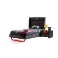 Pat de o persoană, Hanah Home, Gaming Zone, 118x110x206 cm, PAL, Antracit