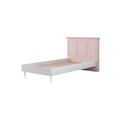 Pat de o persoană, Hanah Home, Rosa, 124x105x215 cm, PAL, Roz/Alb