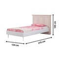 Pat de o persoană, Hanah Home, Rosa, 124x105x215 cm, PAL, Roz/Alb