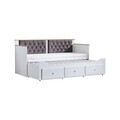 Pat de zi, Hanah Home, Alacati, 209x99x93 cm, PAL, Alb / Antracit