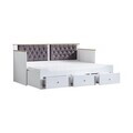 Pat de zi, Hanah Home, Alacati, 209x99x93 cm, PAL, Alb / Antracit